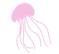 Pink jellyfish icon