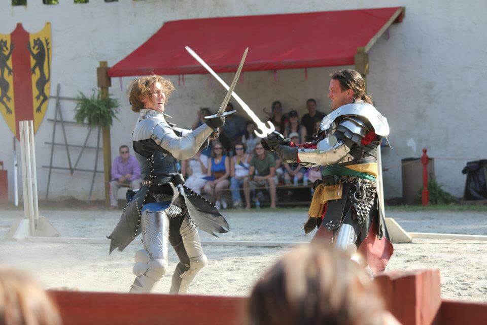 Ren Faire knights fighting